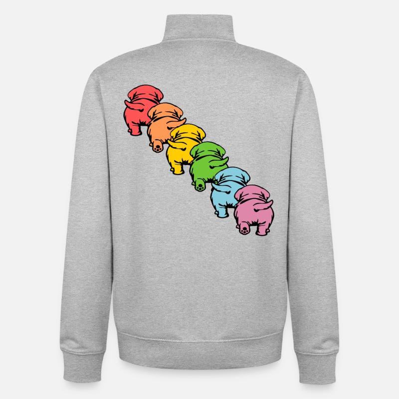 INCLUSION DES CHIENS DIVERSITÉ - Sweat zippé unisexe en coton bio Stanley/Stella - gris chiné