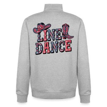 Lone Dance Western Boots Stars - Unisex Organic Zip Sweatshirt von Stanley/Stella - Grau meliert - Hinten - AI Model Male 185 light (185cm)