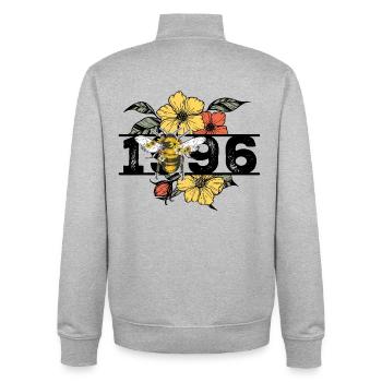 Vintage 1996 - Unisex Organic Zip Sweatshirt von Stanley/Stella - Grau meliert - Hinten - AI Model Male 185 light (185cm)