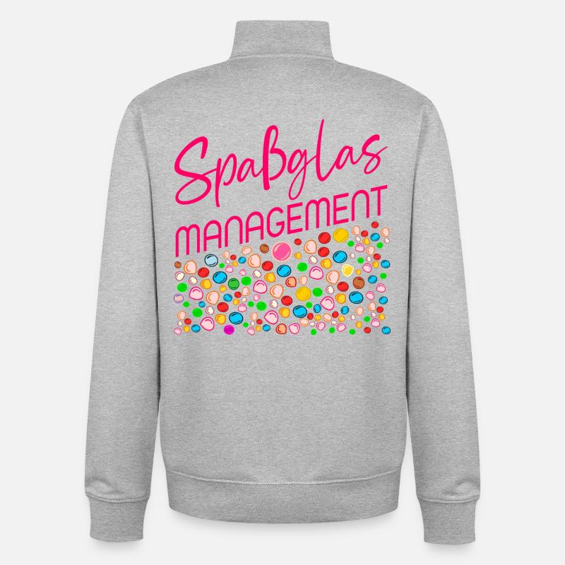 Fun Glass Candy - Unisex Organic Zip Sweatshirt by Stanley/Stella - heather grey