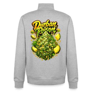 Durban Poison Graffiti-Kunstdruck - Unisex Organic Zip Sweatshirt von Stanley/Stella - Grau meliert - Hinten - AI Model Male 185 light (185cm)