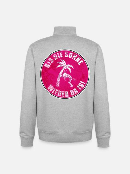 Until the sun is back! - Unisex Organic Zip Sweatshirt by Stanley/Stella - heather grey