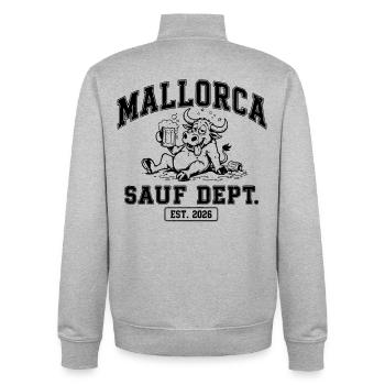 Malle 2026 Sauf Dept. est. 2026 Mallorca - Unisex Organic Zip Sweatshirt von Stanley/Stella - Grau meliert - Hinten - AI Model Male 185 light (185cm)