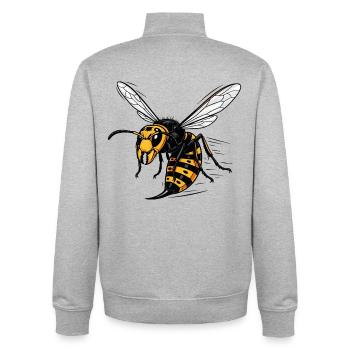 Riesenhornisse Gefahr Stich Riesenhornisse Schwarz - Unisex Organic Zip Sweatshirt von Stanley/Stella - Grau meliert - Hinten - AI Model Male 185 light (185cm)
