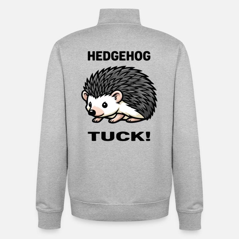 Igel-Igel-Igel-Dornengarten - Unisex Organic Zip Sweatshirt von Stanley/Stella - Grau meliert