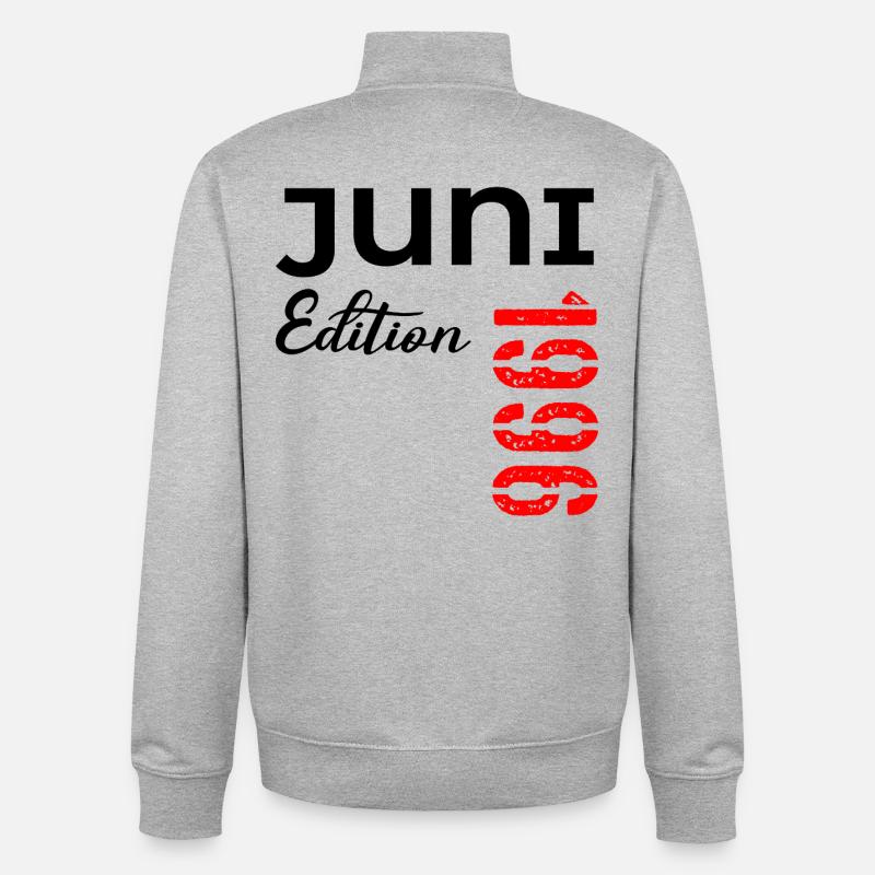 June 1996 - 30th birthday - Unisex Organic Zip Sweatshirt by Stanley/Stella - heather grey