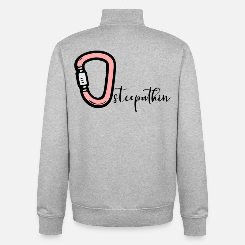 Osteopathy Osteopath - Unisex Organic Zip Sweatshirt by Stanley/Stella - heather grey