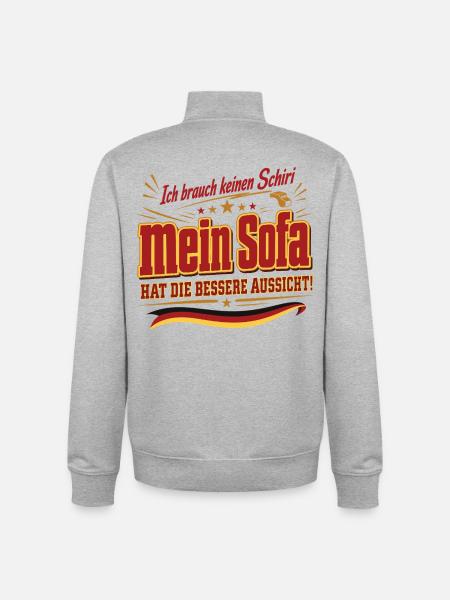 Ich brauch keinen Schiri - Unisex Organic Zip Sweatshirt von Stanley/Stella - Grau meliert