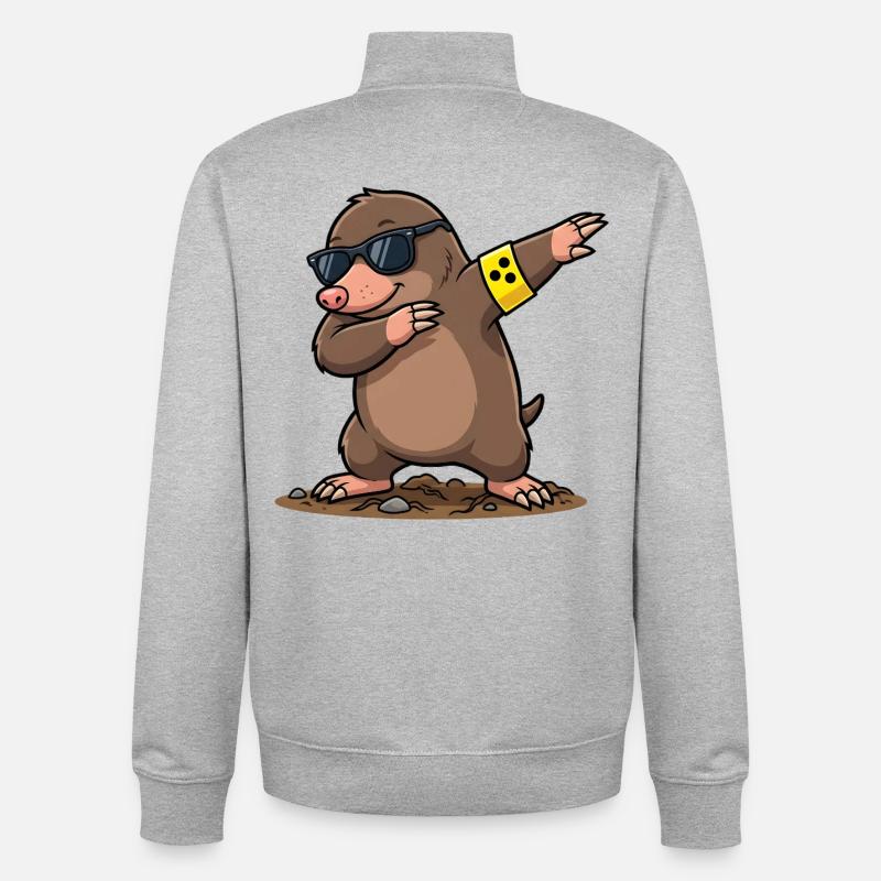 Taupe - Sweat zippé unisexe en coton bio Stanley/Stella - gris chiné