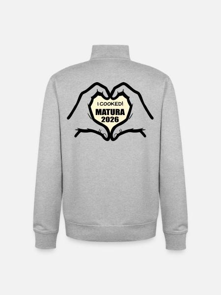 Abschluss Matura 2026 Kochen - Unisex Organic Zip Sweatshirt von Stanley/Stella - Grau meliert