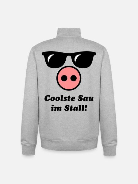 Coolste Sau Im Stall! (Cool) - Unisex Organic Zip Sweatshirt von Stanley/Stella - Grau meliert