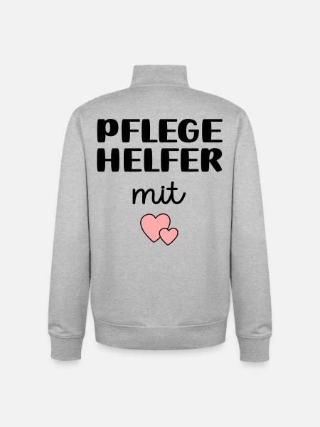 Pflegehelfer - Unisex Organic Zip Sweatshirt von Stanley/Stella - Grau meliert
