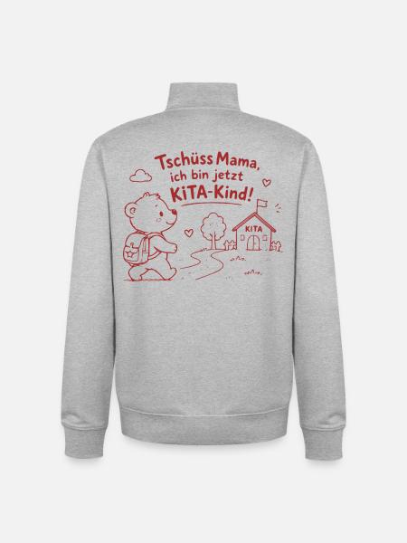 KITA-Abenteuer mit Teddy - Unisex Organic Zip Sweatshirt von Stanley/Stella - Grau meliert