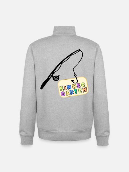 Kindergartenkind Kindergarten Angeln - Unisex Organic Zip Sweatshirt von Stanley/Stella - Grau meliert