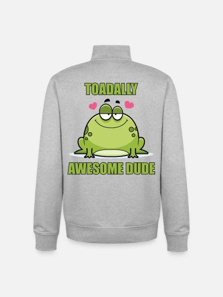 Toadally großartiger Typ - Unisex Organic Zip Sweatshirt von Stanley/Stella - Grau meliert