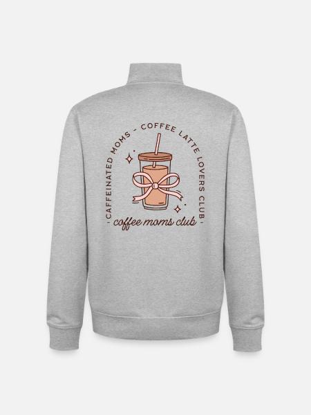 Kaffee-Mama Iced Latte lustige Mutter - Unisex Organic Zip Sweatshirt von Stanley/Stella - Grau meliert