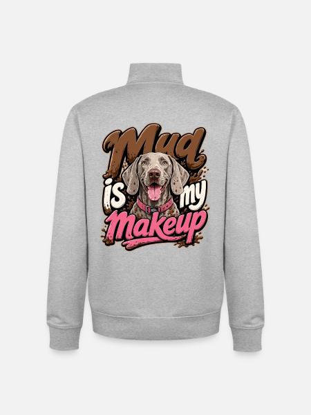 Weimaraner - Unisex Organic Zip Sweatshirt von Stanley/Stella - Grau meliert