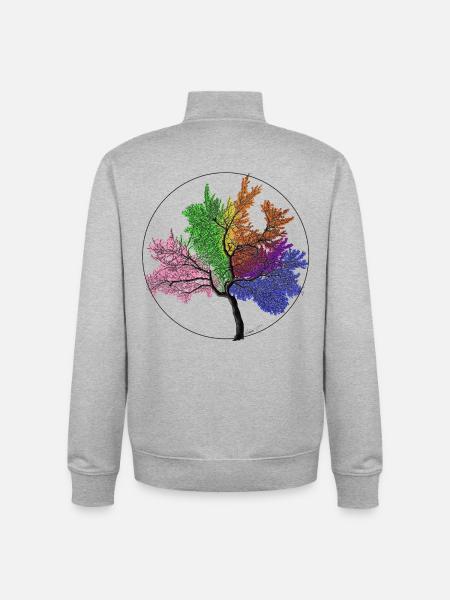 Baum des Lebens - Unisex Organic Zip Sweatshirt von Stanley/Stella - Grau meliert