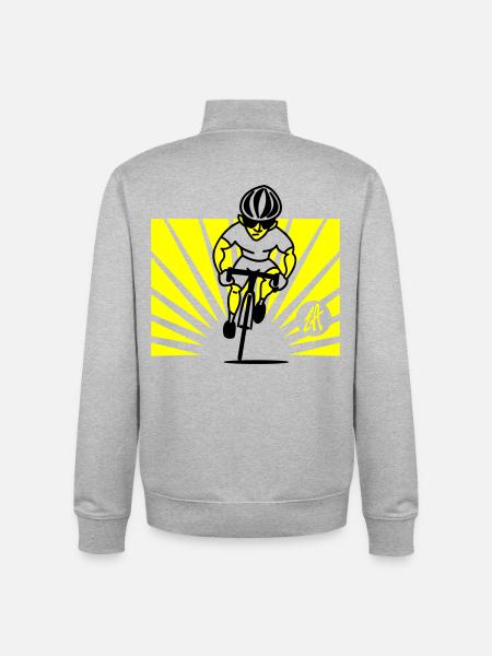 Cyclist - Sweat zippé unisexe en coton bio Stanley/Stella - gris chiné