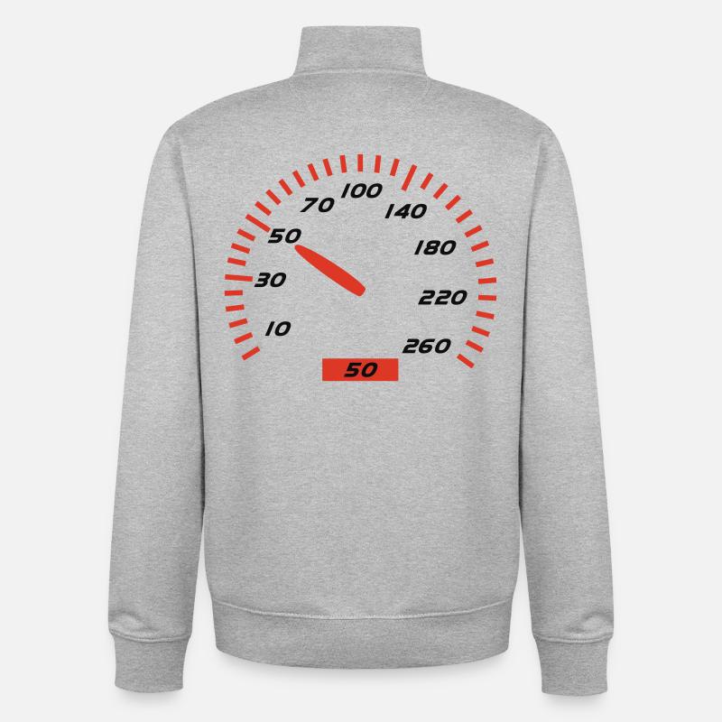 Geburtstag - 50 - Unisex Organic Zip Sweatshirt von Stanley/Stella - Grau meliert