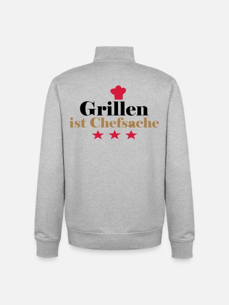 barbecue - Unisex Organic Zip Sweatshirt by Stanley/Stella - heather grey