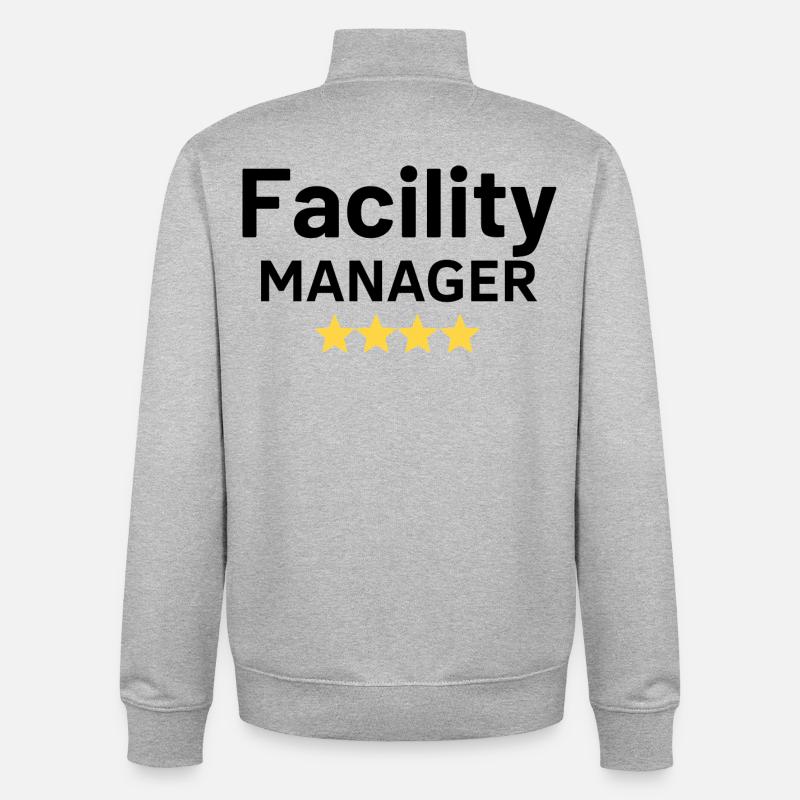 Gestionnaire d’installations - Sweat zippé unisexe en coton bio Stanley/Stella - gris chiné