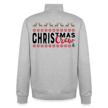 Noël - Sweat zippé unisexe en coton bio Stanley/Stella - gris chiné - Dos - AI Model Male 185 light (185cm)