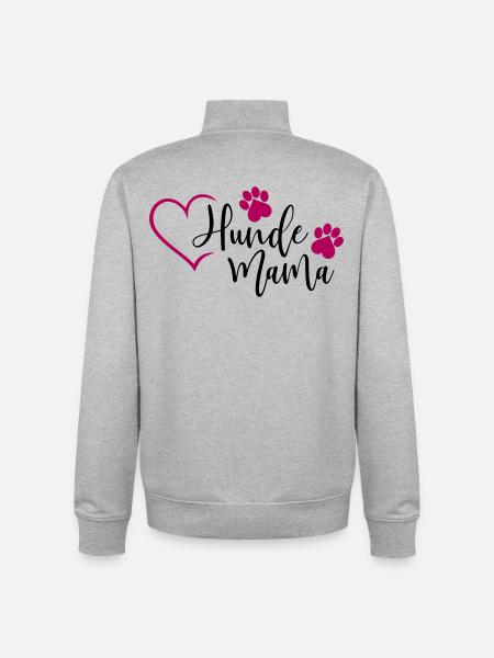 Hund Hunde Mama - Unisex Organic Zip Sweatshirt von Stanley/Stella - Grau meliert