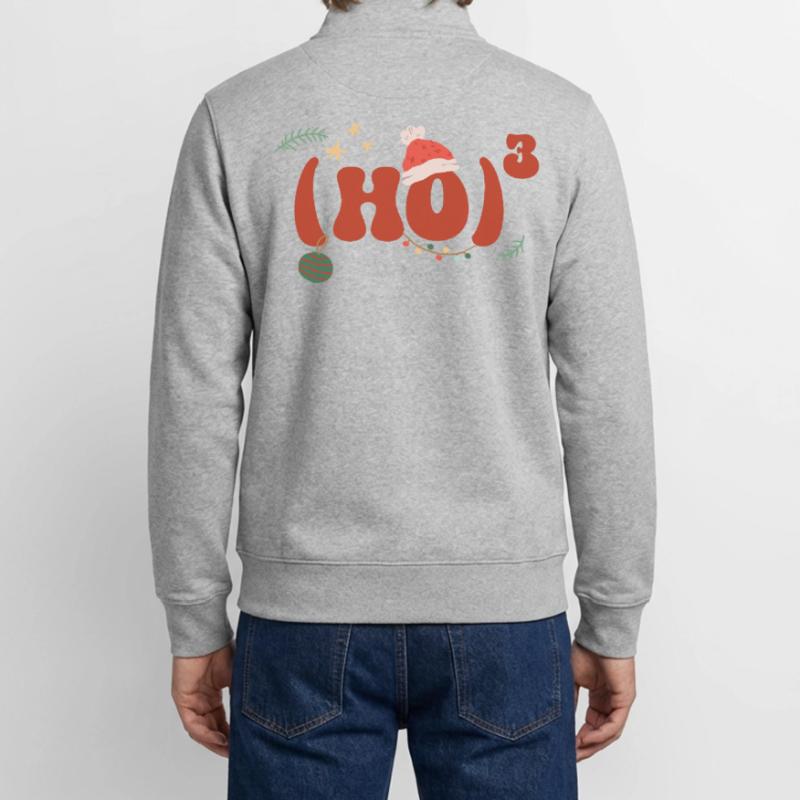 Christmas Math Hohoho Math Formula Math Unisex Organic Zip Sweatshirt by Stanley/Stella