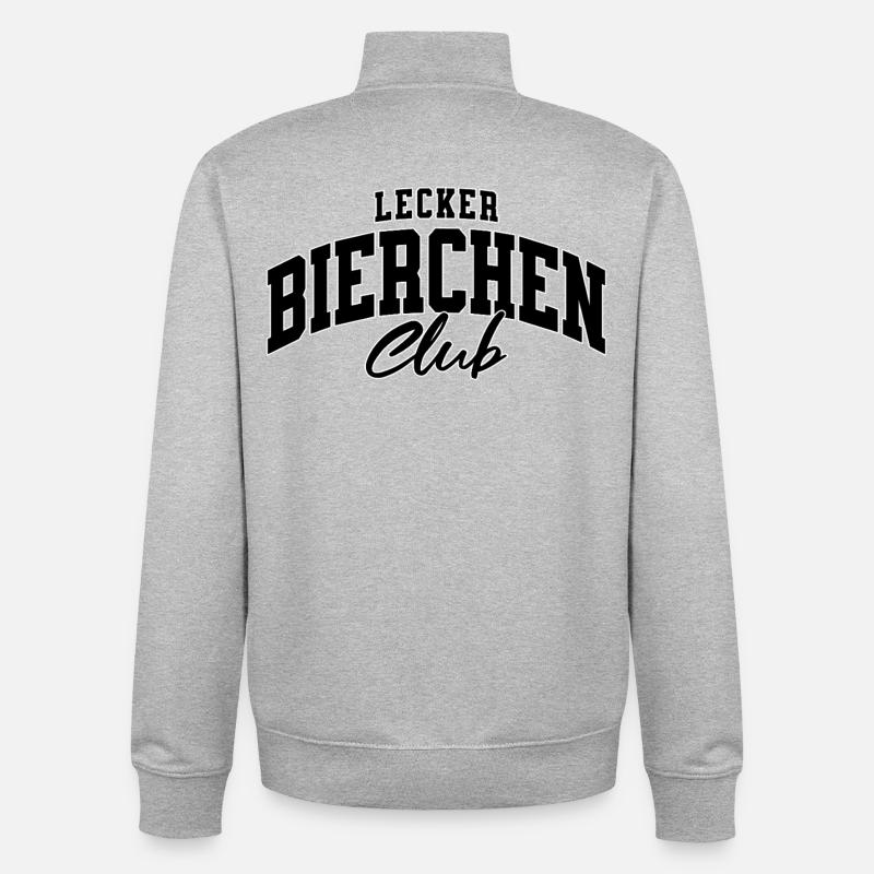 Lecker Bierchen Club - Unisex Organic Zip Sweatshirt von Stanley/Stella - Grau meliert