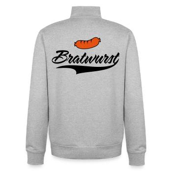 saucisse - Sweat zippé unisexe en coton bio Stanley/Stella - gris chiné - Dos - AI Model Male 185 light (185cm)