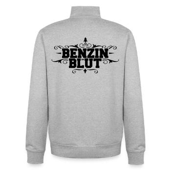 KfZ - Auto - Motorad - Schrauber - Bastler Garage - Unisex Organic Zip Sweatshirt von Stanley/Stella - Grau meliert - Hinten - AI Model Male 185 light (185cm)