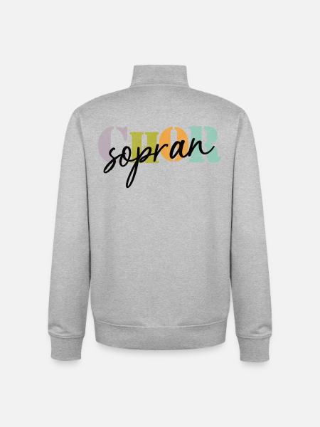Choir Soprano - Unisex Organic Zip Sweatshirt by Stanley/Stella - heather grey