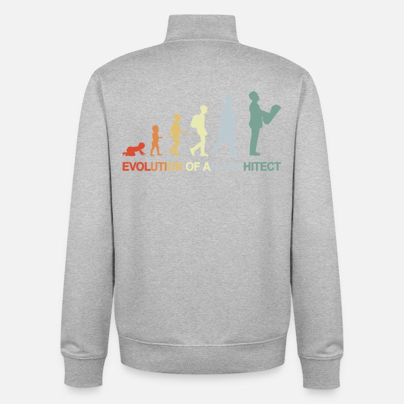 Le développement d’un architecte - Sweat zippé unisexe en coton bio Stanley/Stella - gris chiné