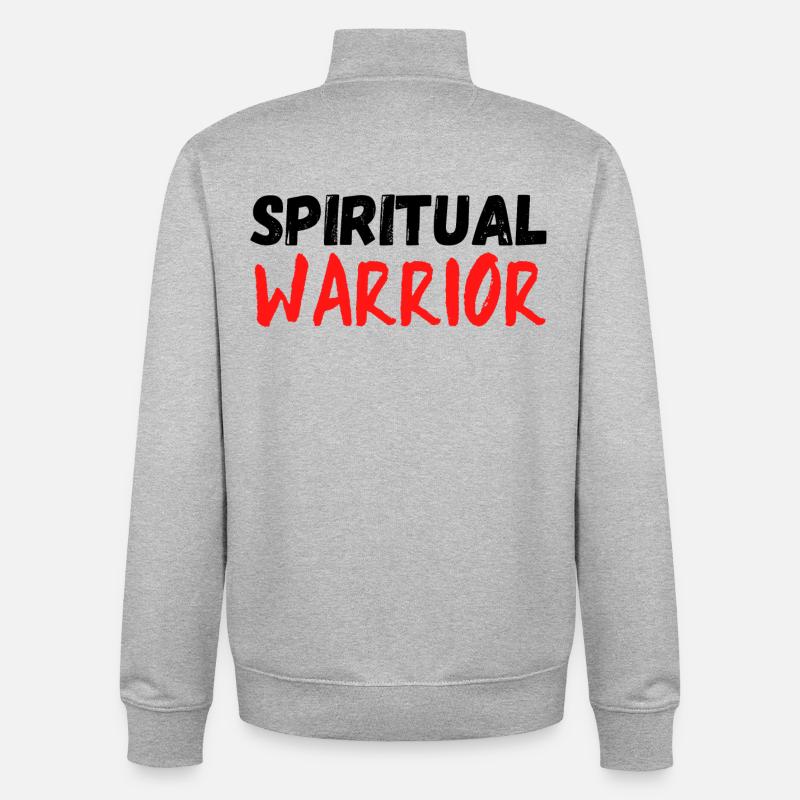 Spiritueller Krieger - Unisex Organic Zip Sweatshirt von Stanley/Stella - Grau meliert