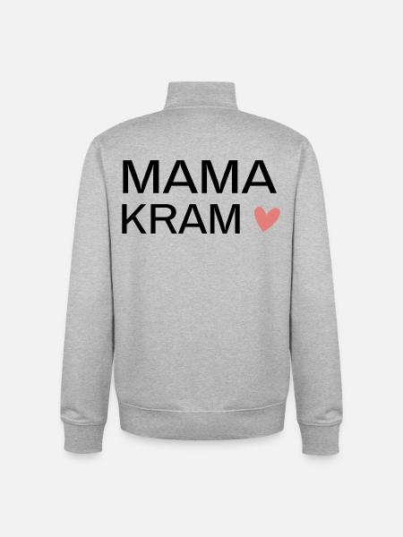 MAMA KRAM! Personalisierbar - Unisex Organic Zip Sweatshirt von Stanley/Stella - Grau meliert