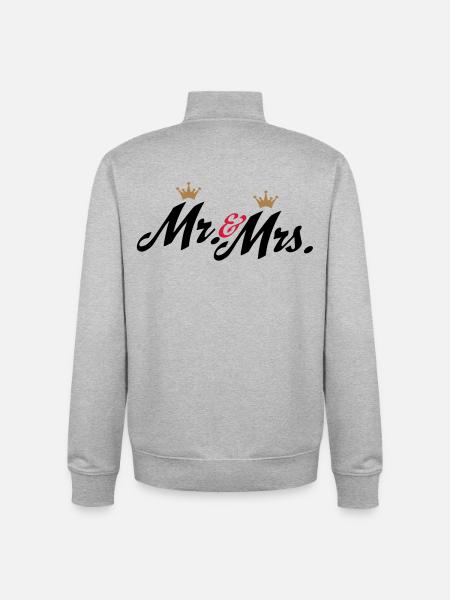 wedding - Unisex Organic Zip Sweatshirt by Stanley/Stella - heather grey