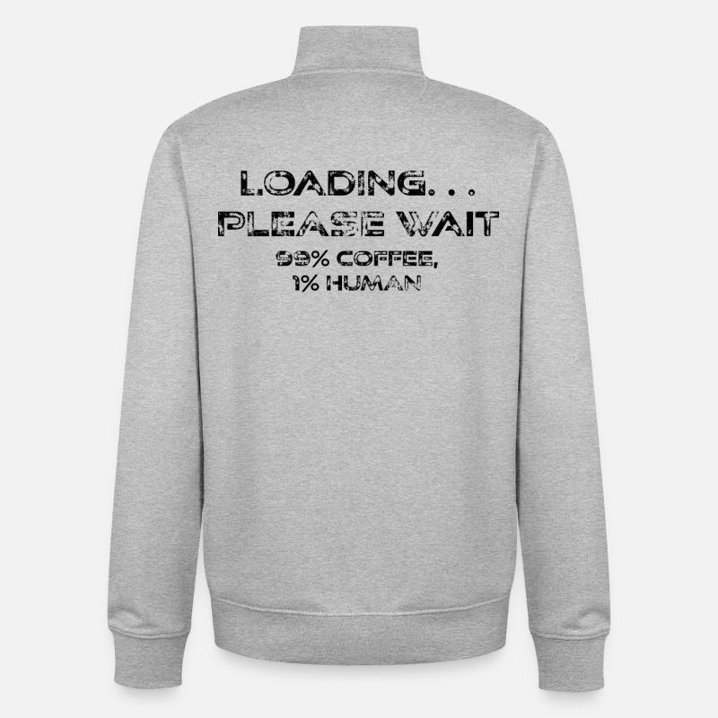 Loading - Unisex Organic Zip Sweatshirt by Stanley/Stella - heather grey