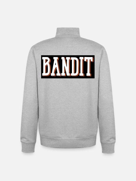 bandit dieb ganowe - Unisex Organic Zip Sweatshirt von Stanley/Stella - Grau meliert