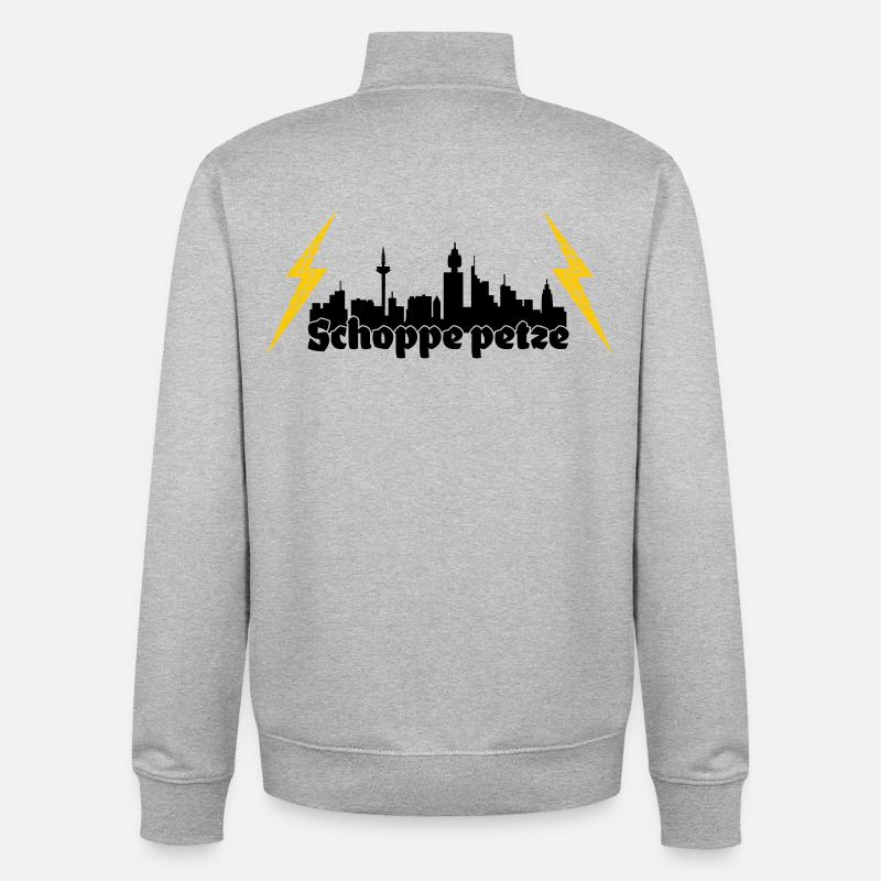 Schoppe petze ffm skyline - Unisex Organic Zip Sweatshirt von Stanley/Stella - Grau meliert