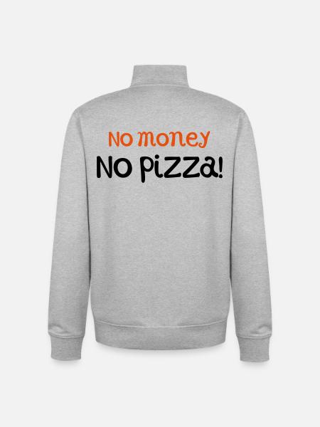 pizza - Sweat zippé unisexe en coton bio Stanley/Stella - gris chiné