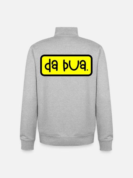 da Bua - Unisex Organic Zip Sweatshirt von Stanley/Stella - Grau meliert