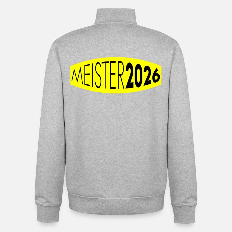 Champion 2026 Championship - Sweat zippé unisexe en coton bio Stanley/Stella - gris chiné