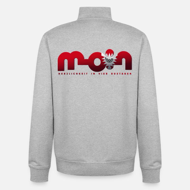 Moin - Unisex Organic Zip Sweatshirt von Stanley/Stella - Grau meliert