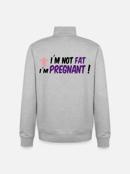pregnancy - Unisex Organic Zip Sweatshirt by Stanley/Stella - heather grey