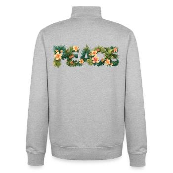 Peace - Summer Vibes - Unisex Organic Zip Sweatshirt von Stanley/Stella - Grau meliert - Hinten - AI Model Male 185 light (185cm)