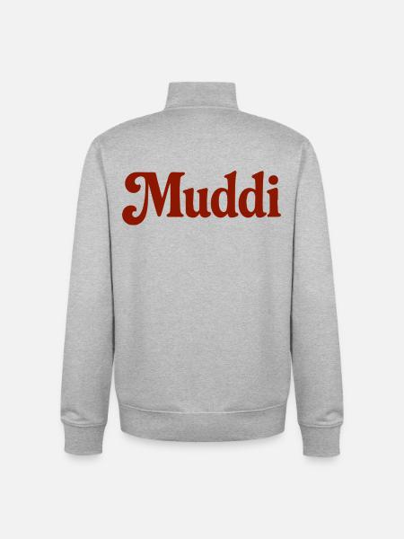 Herzstück Muddi - Unisex Organic Zip Sweatshirt von Stanley/Stella - Grau meliert