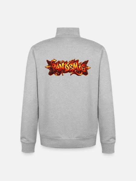 Randsmix Graffiti Flammen-Logo - Unisex Organic Zip Sweatshirt von Stanley/Stella - Grau meliert