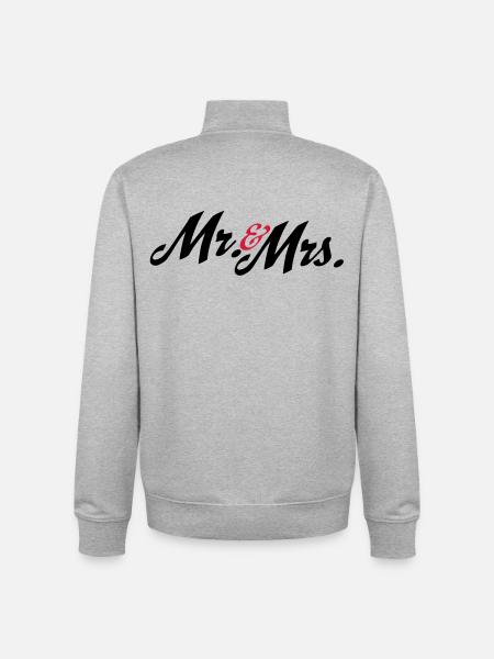 mariage - Sweat zippé unisexe en coton bio Stanley/Stella - gris chiné