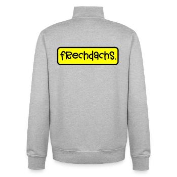 Frechdachs Kinder T-Shirt Lustig Geschenk Humor - Unisex Organic Zip Sweatshirt von Stanley/Stella - Grau meliert - Hinten - AI Model Male 185 light (185cm)